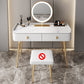 Glam Marble Makeup Vanity Set With Drawer for Bedroom in White Makeup Vanity & Mirror Clearhalo 'Bedroom Furniture' 'furn' 'furn_makeup_vanities' 'Furniture' 'Makeup Vanities' 'makeup_vanities' 5552456