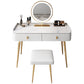 Glam Marble Makeup Vanity Set With Drawer for Bedroom in White Clearhalo 'Bedroom Furniture' 'furn' 'furn_makeup_vanities' 'Furniture' 'Makeup Vanities' 'makeup_vanities' 5552457