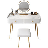 Glam Marble Makeup Vanity Set With Drawer for Bedroom in White Clearhalo 'Bedroom Furniture' 'furn' 'furn_makeup_vanities' 'Furniture' 'Makeup Vanities' 'makeup_vanities' 5552457