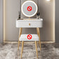 Glam Marble Makeup Vanity Set With Drawer for Bedroom in White Makeup Vanity 24"L x 16"W x 31"H Clearhalo 'Bedroom Furniture' 'furn' 'furn_makeup_vanities' 'Furniture' 'Makeup Vanities' 'makeup_vanities' 5552458