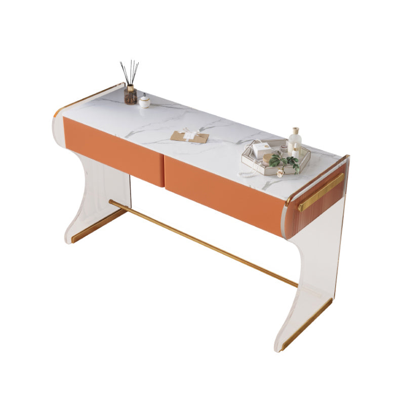 Glamour double tiroirs vanité set en marbre Vanité pour la chambre