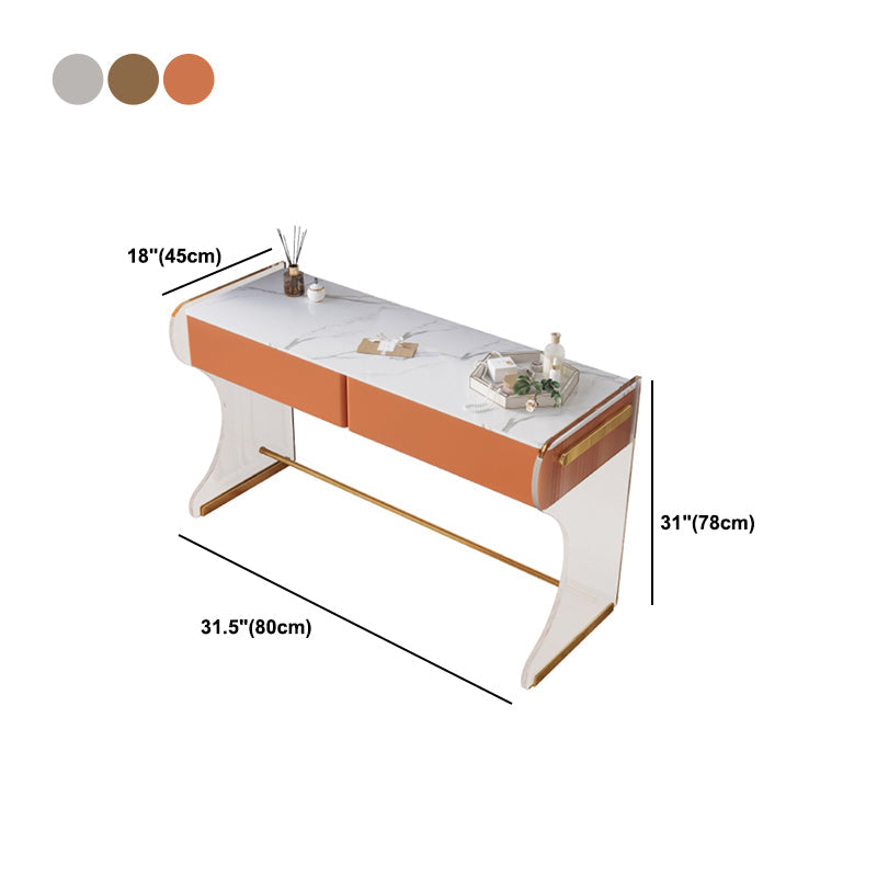 Glam a doppio cassetto vanità set di marmo vanità per la camera da letto