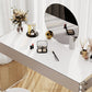 Contemporary Wood/Marble Make-up Vanity With Drawer for Bedroom