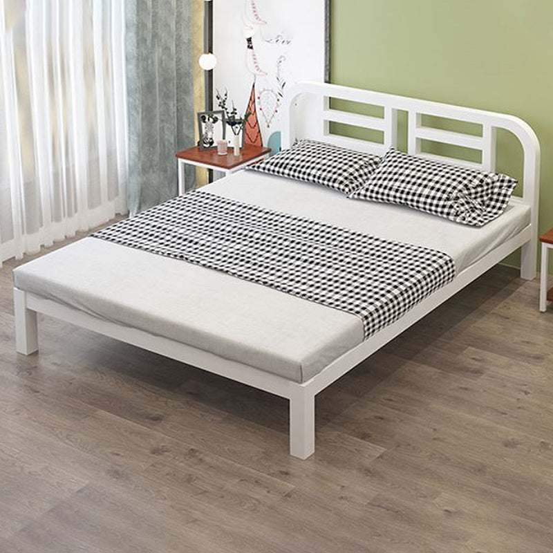 Letto standard metallico glam con testiera a frame aperto, 78 pollici