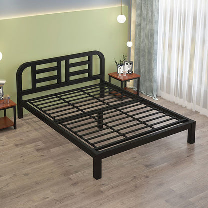 Letto standard metallico glam con testiera a frame aperto, 78 pollici
