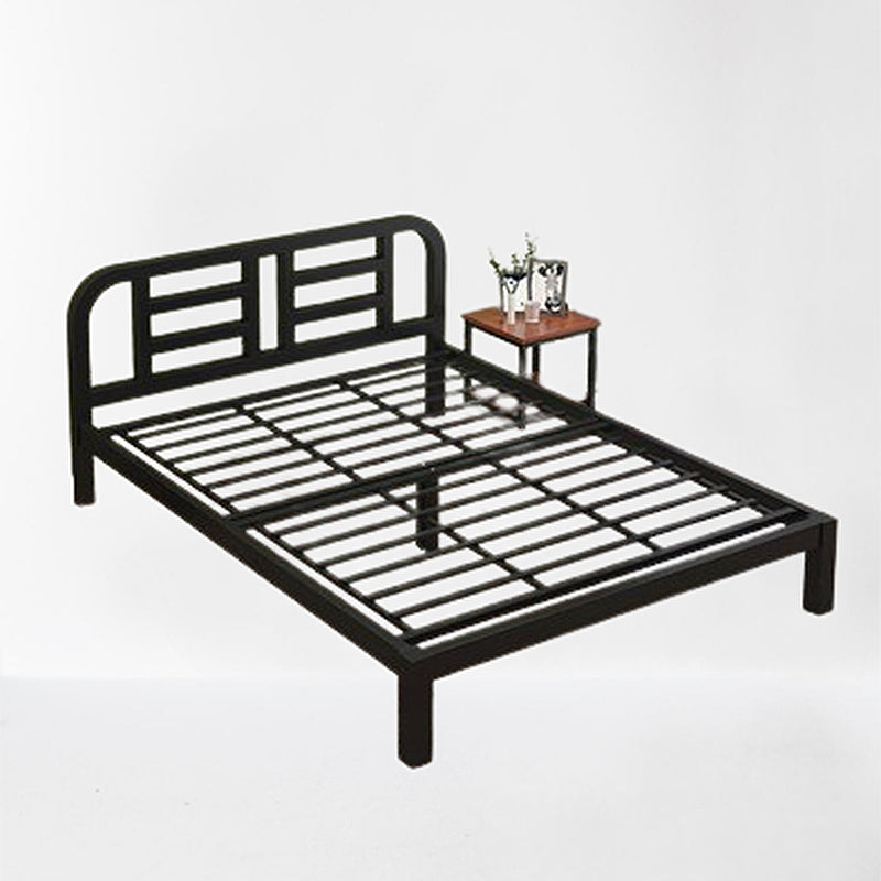 Letto standard metallico glam con testiera a frame aperto, 78 pollici
