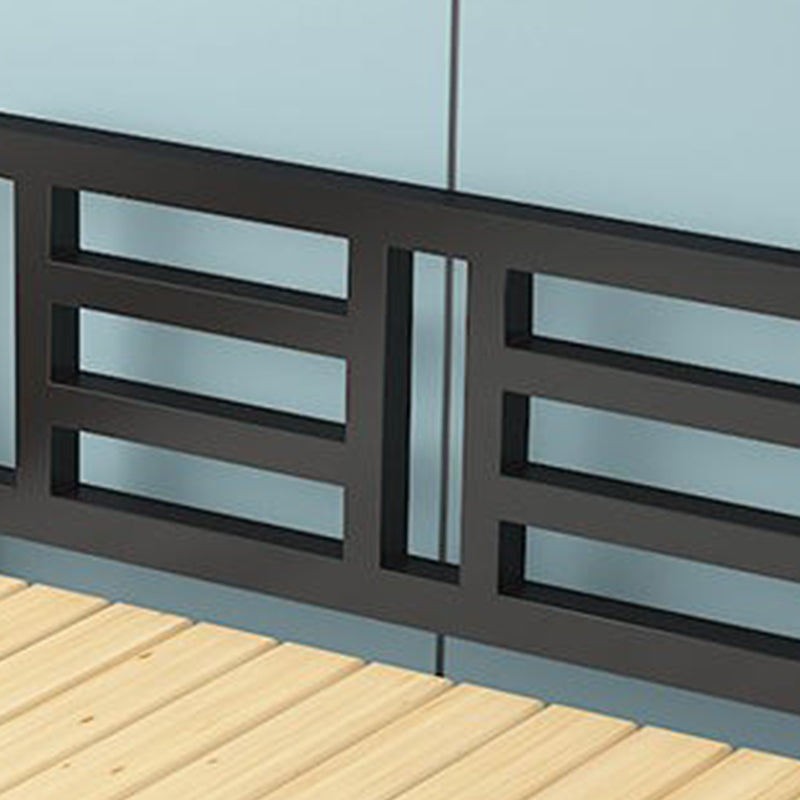 Letto standard metallico glam con testiera a frame aperto, 78 pollici