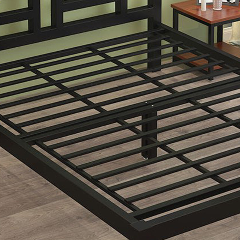 Letto standard metallico glam con testiera a frame aperto, 78 pollici
