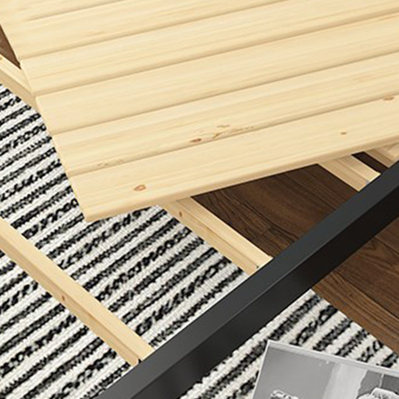 Letto standard metallico glam con testiera a frame aperto, 78 pollici