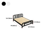 Glam Metallic  Standard Bed with Open-Frame Headboard, 78 inch