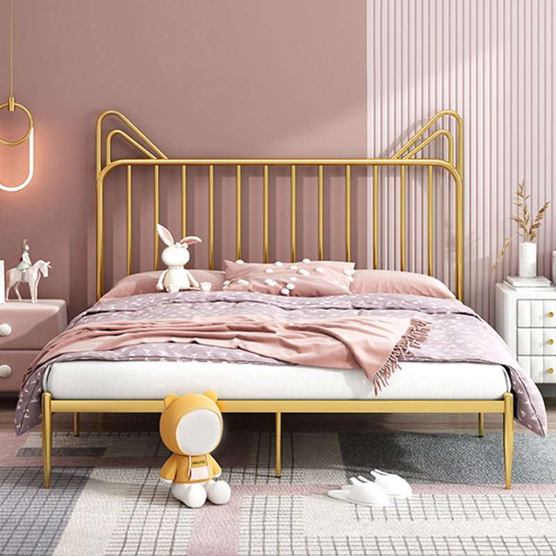 Eigentijds standaardbed met hoofdeinde open-frame metalen bed