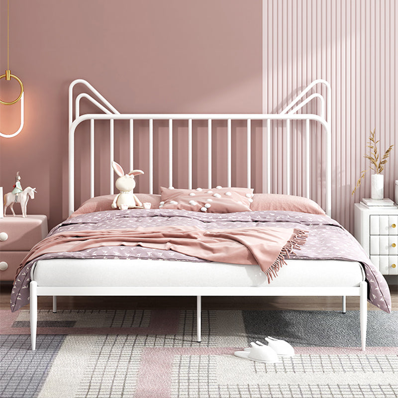 Contemporary Standard Bed with Headboard Open-Frame Metal Bed