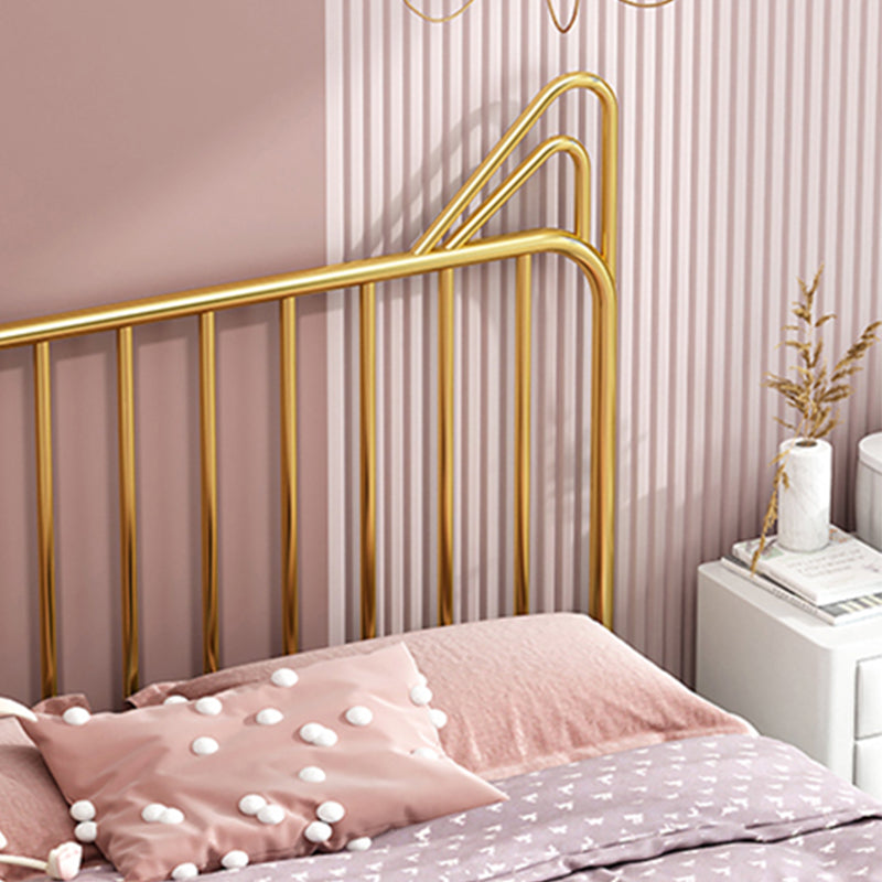 Eigentijds standaardbed met hoofdeinde open-frame metalen bed