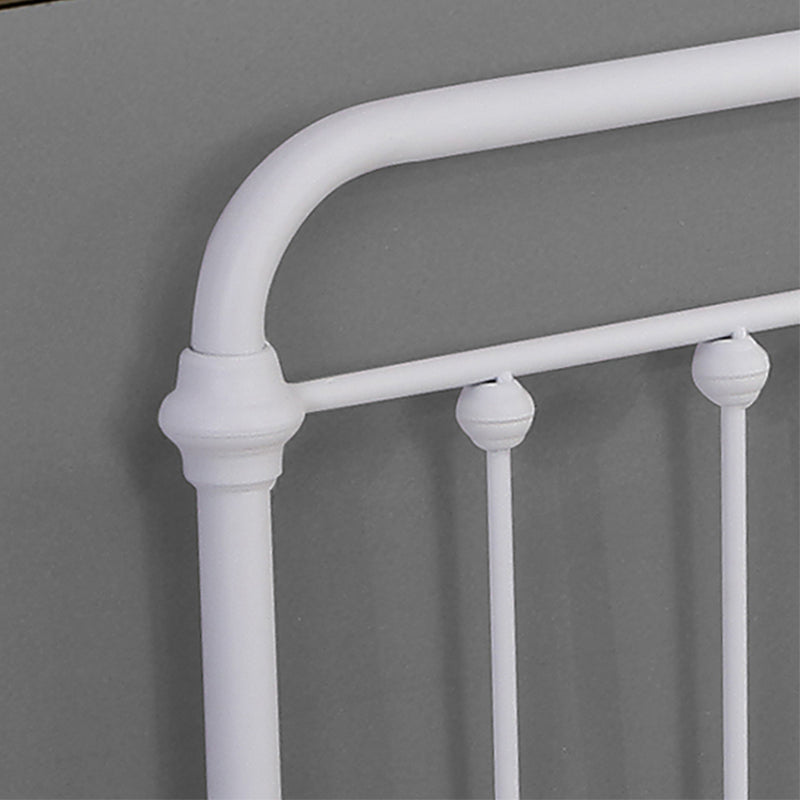 Crame de fer à lit standard contemporain avec tête de lit de broche rectangulaire