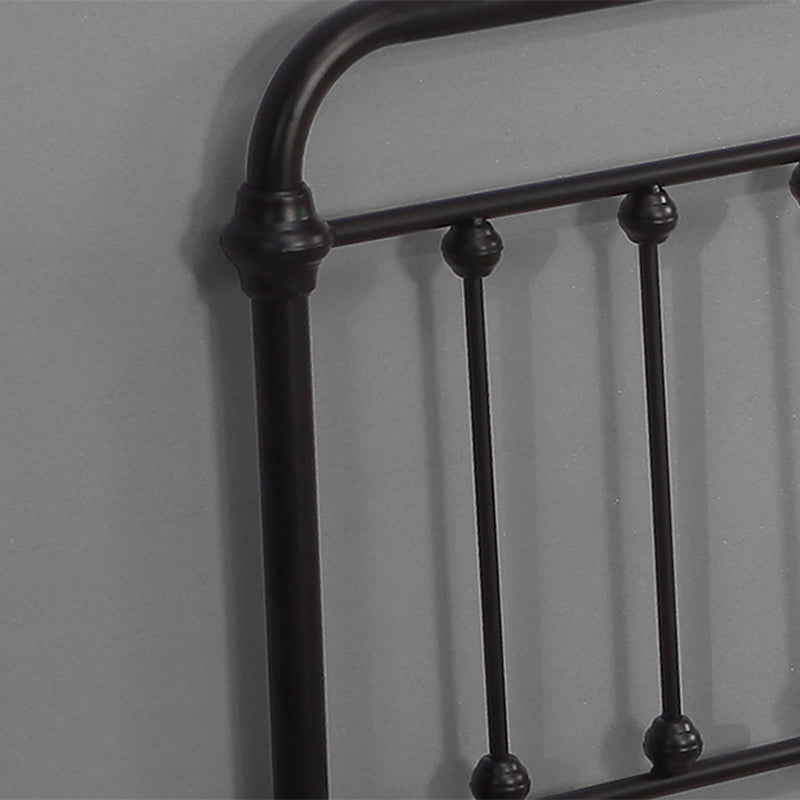 Crame de fer à lit standard contemporain avec tête de lit de broche rectangulaire