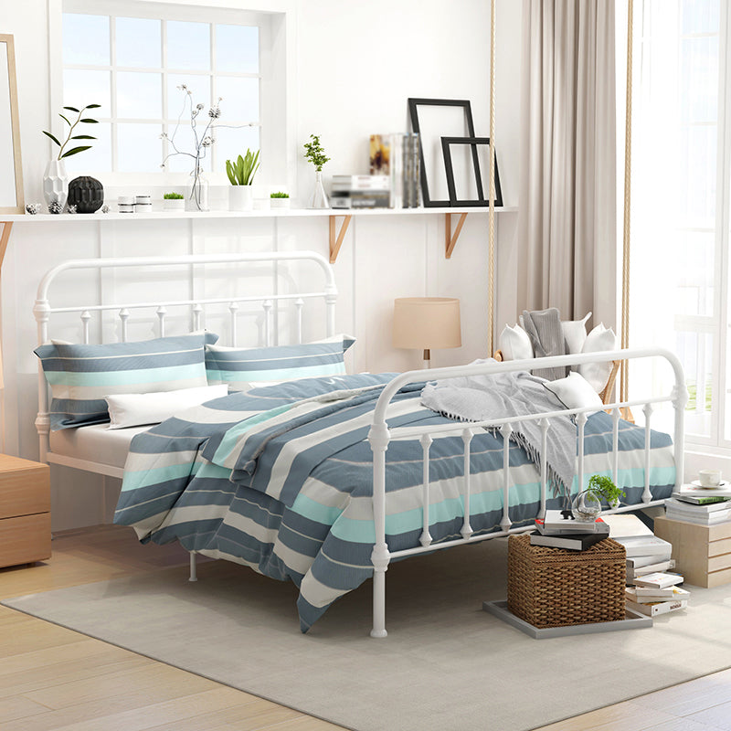 Modernism Open-Frame Bed with Headboard 47.24" Metal Bed Frame Clearhalo 'Bedroom Furniture' 'Beds' 'furn' 'furn_beds' 'Furniture' 5552641