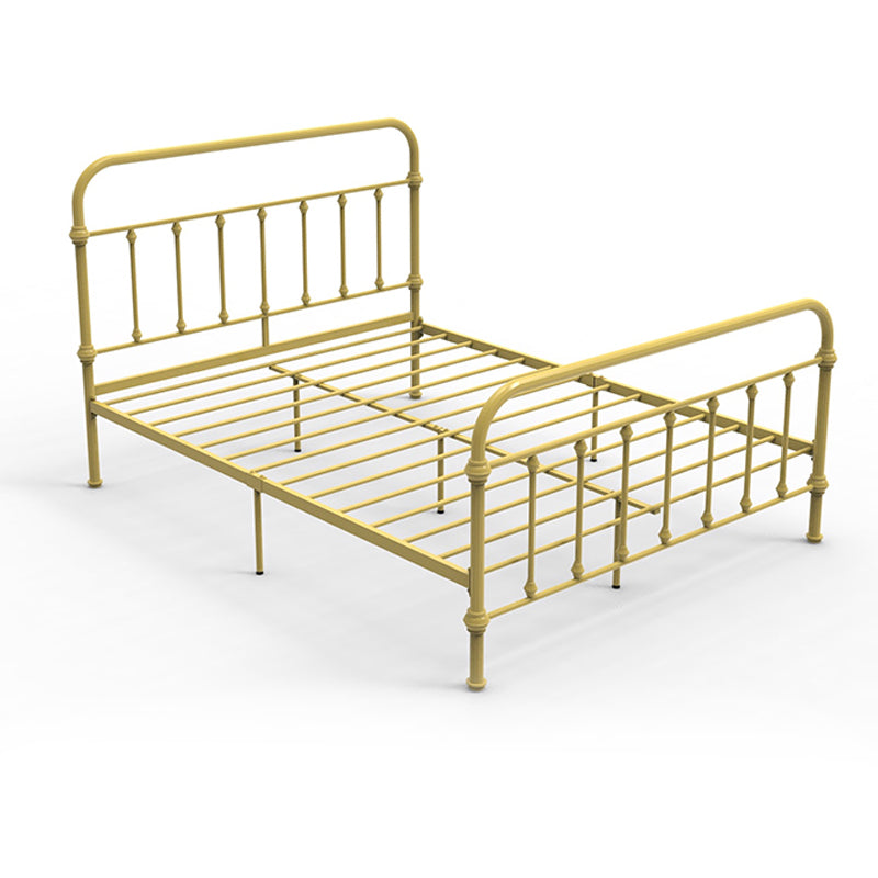 Modernism Open-Frame Bed with Headboard 47.24" Metal Bed Frame Gold Clearhalo 'Bedroom Furniture' 'Beds' 'furn' 'furn_beds' 'Furniture' 5552643