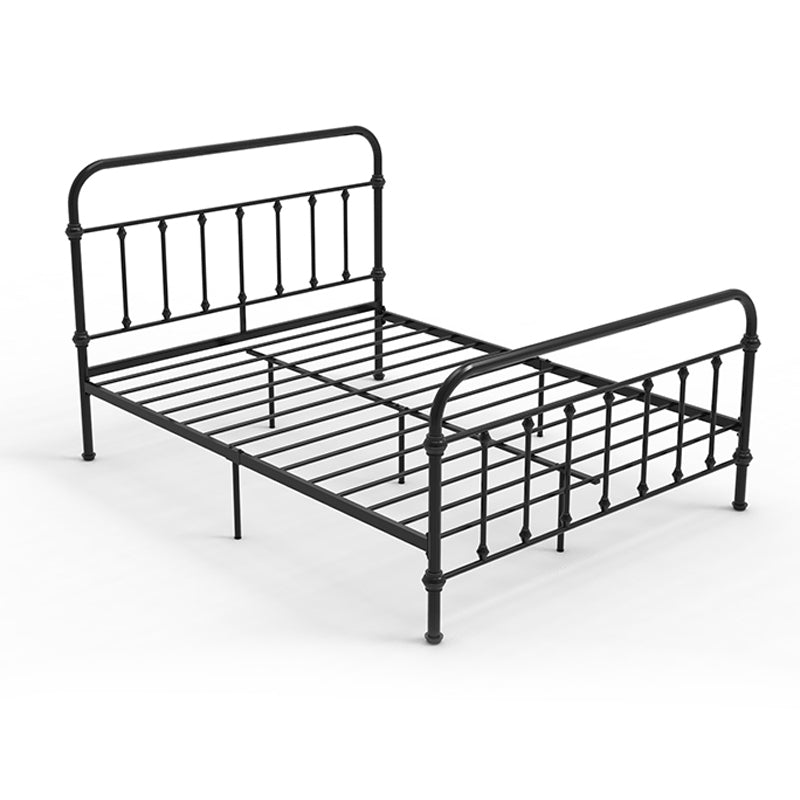 Modernism Open-Frame Bed with Headboard 47.24" Metal Bed Frame Black Clearhalo 'Bedroom Furniture' 'Beds' 'furn' 'furn_beds' 'Furniture' 5552645