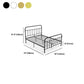 Modernism Open-Frame Bed with Headboard 47.24" Metal Bed Frame Clearhalo 'Bedroom Furniture' 'Beds' 'furn' 'furn_beds' 'Furniture' 5552649