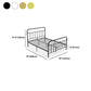 Modernism Open-Frame Bed with Headboard 47.24" Metal Bed Frame Clearhalo 'Bedroom Furniture' 'Beds' 'furn' 'furn_beds' 'Furniture' 5552650