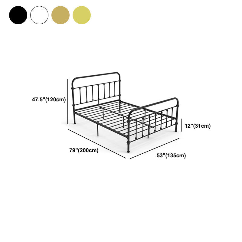Modernism Open-Frame Bed with Headboard 47.24" Metal Bed Frame Clearhalo 'Bedroom Furniture' 'Beds' 'furn' 'furn_beds' 'Furniture' 5552650