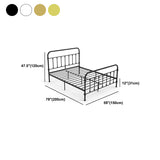 Modernism Open-Frame Bed with Headboard 47.24" Metal Bed Frame Clearhalo 'Bedroom Furniture' 'Beds' 'furn' 'furn_beds' 'Furniture' 5552651