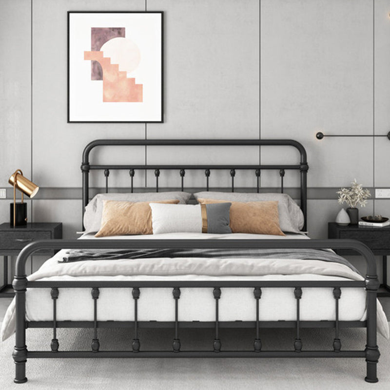 Modernism Metal Bed Frame with Headboard and Footboard 43.3" Bed Frame Twin XL Black Clearhalo 'Bedroom Furniture' 'Beds' 'furn' 'furn_beds' 'Furniture' 5552690