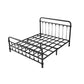 Modernism Metal Bed Frame with Headboard and Footboard 43.3" Bed Frame Clearhalo 'Bedroom Furniture' 'Beds' 'furn' 'furn_beds' 'Furniture' 5552697