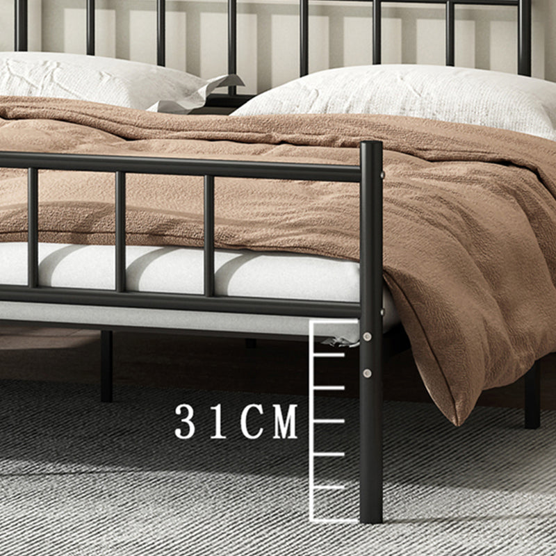 Hedendaags metalen standaardbed, open-frame rechthoekig hoofdeinde bodem
