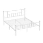 Contemporary Metal Standard Bed, Open-Frame Rectangular Headboard Bed