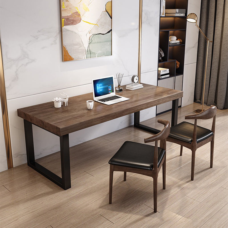 Industrial Rectangular Writing Desk Solid Wood Sled Office Desk Clearhalo 'furn' 'furn_office_desk' 'Furniture' 'Office Desks' 'Office Furniture' 'office_desk' 5552748