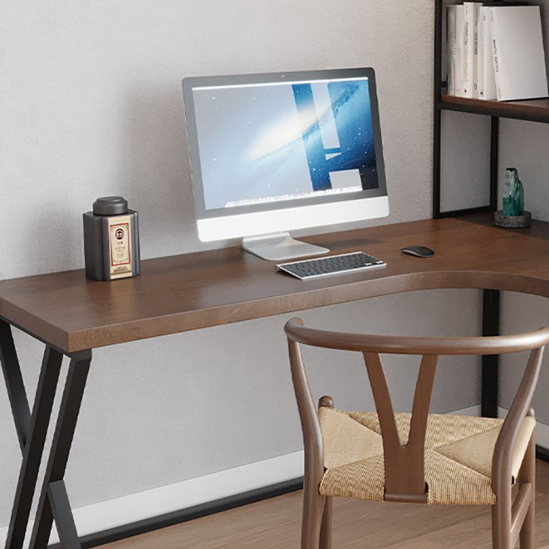 Distanta da ufficio industriale a forma di asilo tavolo da scrittura fissa in legno massiccio