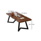 工業スタイルのライティングデスクソリッドウッドスレッドオフィスデスクホーム用