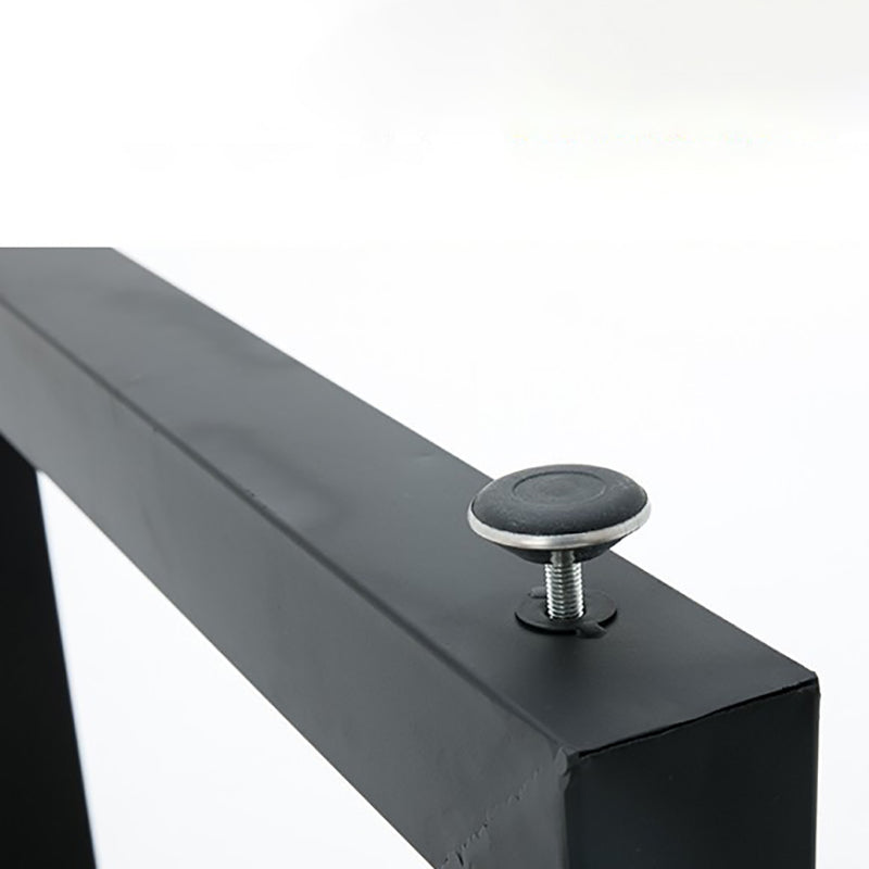 Scrivania per ufficio in legno di pino industriale scrivania rettangolare marrone con cavalletto in metallo