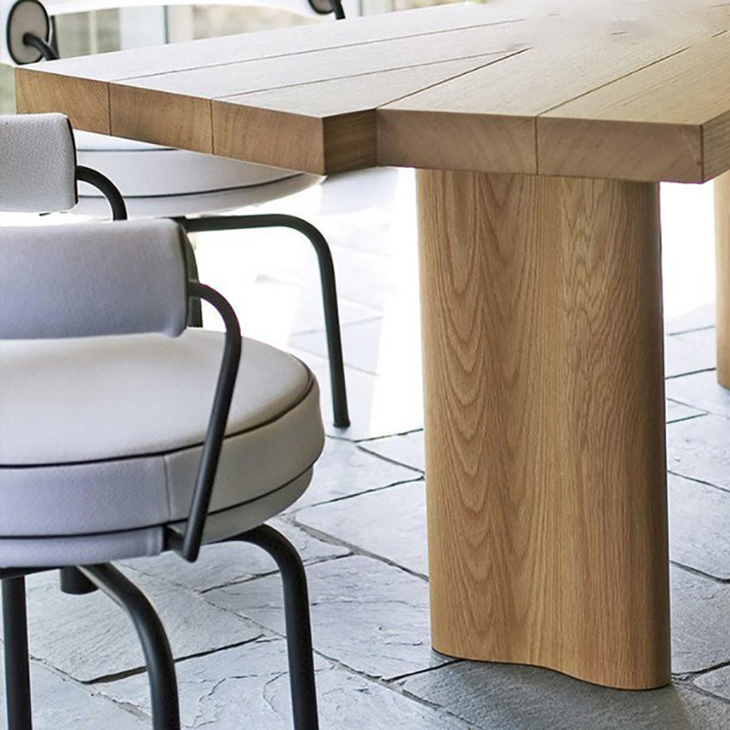 Mesa de trabajo industrial de madera sólida Tabla de escritura fija