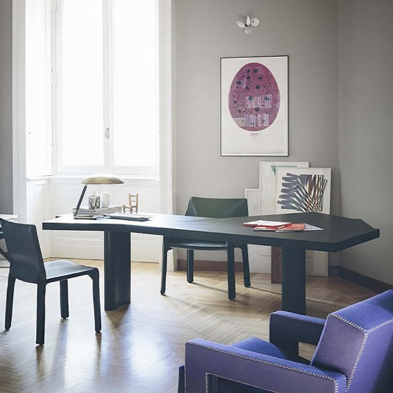 Mesa de trabajo industrial de madera sólida Tabla de escritura fija