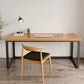 Modern Rectangular Writing Desk Solid Wood Office Desk with Metal Base Clearhalo 'furn' 'furn_office_desk' 'Furniture' 'Office Desks' 'Office Furniture' 'office_desk' 5552897