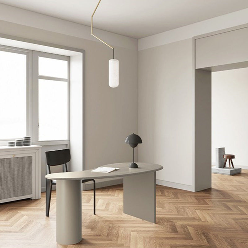 Banco di ufficio industriale in legno massiccio tavolo di lavoro fisso