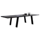 Rectangle Office Meeting Table Industrial Solid Wood Office Desk 86.6"L x 35.4"W x 29.5"H Black Clearhalo 'furn' 'furn_office_desk' 'Furniture' 'Office Desks' 'Office Furniture' 'office_desk' 5552980