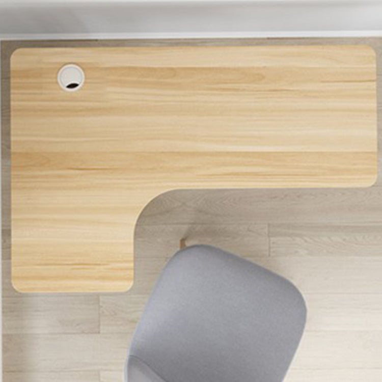 29,5 "scrivania da ufficio a 29,5" scrivania angolare in legno contemporanea con gamba da tavolo in acciaio bianco