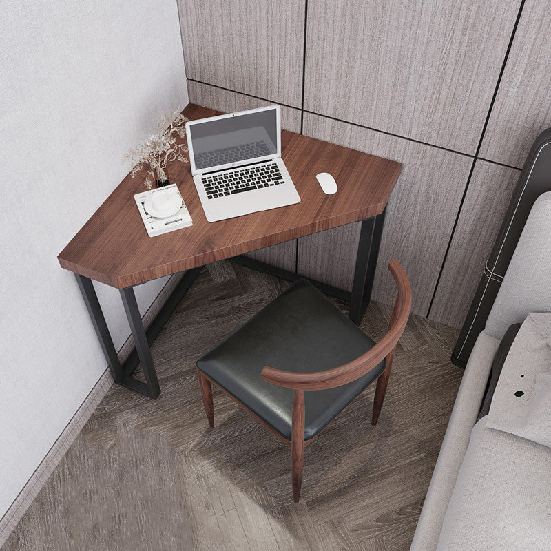 現代的なコーナーオフィスデスクH字型ソリッドウッドライティングデスク