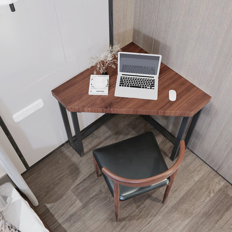 現代的なコーナーオフィスデスクH字型ソリッドウッドライティングデスク