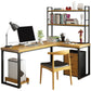 L-Shaped Office Desk Solid Wood Study Room and Office Writing Desk with Shelf Clearhalo 'furn' 'furn_office_desk' 'Furniture' 'Office Desks' 'Office Furniture' 'office_desk' 5553081