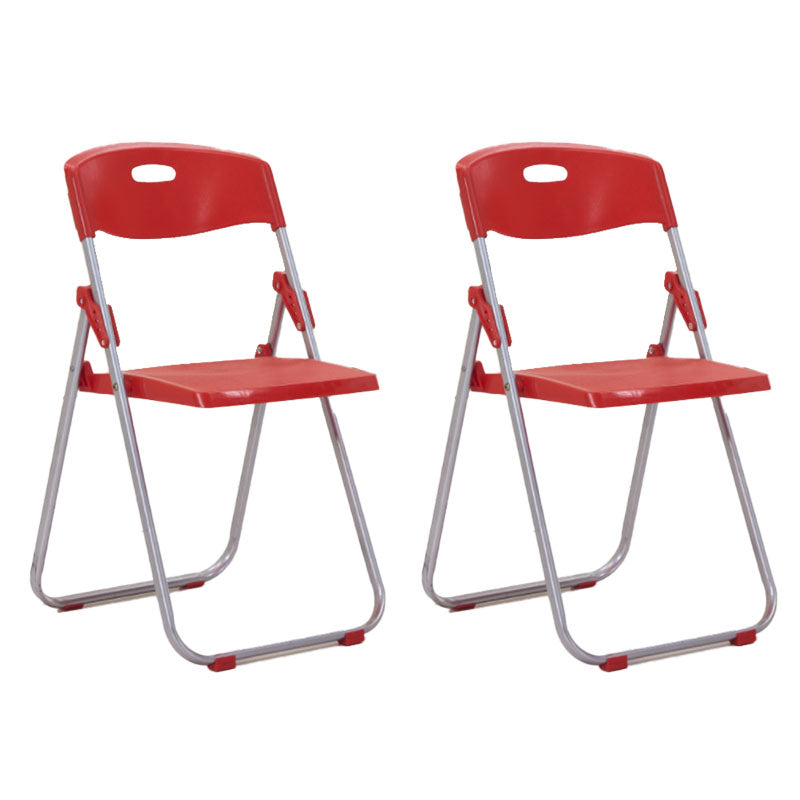 Modern Metal and Plastic Desk Chair with Low Back Home Office Chair Red 2 Piece Set Clearhalo 'furn' 'furn_office_chair' 'Furniture' 'Office Chairs' 'Office Furniture' 'office_chair' 5553092