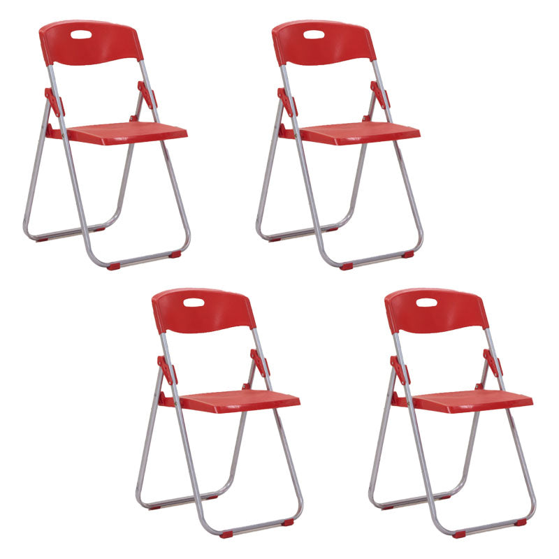 Modern Metal and Plastic Desk Chair with Low Back Home Office Chair Red 4 Piece Set Clearhalo 'furn' 'furn_office_chair' 'Furniture' 'Office Chairs' 'Office Furniture' 'office_chair' 5553094