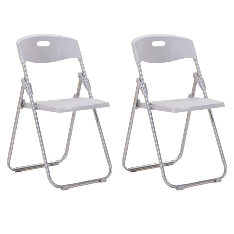 Modern Metal and Plastic Desk Chair with Low Back Home Office Chair Gray-White 2 Piece Set Clearhalo 'furn' 'furn_office_chair' 'Furniture' 'Office Chairs' 'Office Furniture' 'office_chair' 5553097