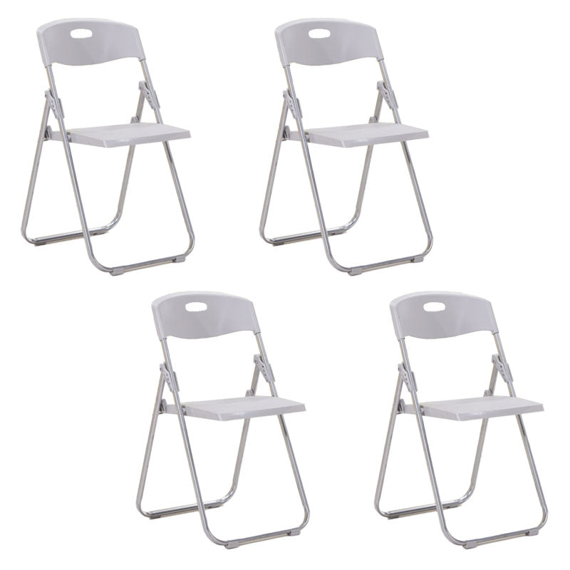 Modern Metal and Plastic Desk Chair with Low Back Home Office Chair Gray-White 4 Piece Set Clearhalo 'furn' 'furn_office_chair' 'Furniture' 'Office Chairs' 'Office Furniture' 'office_chair' 5553099