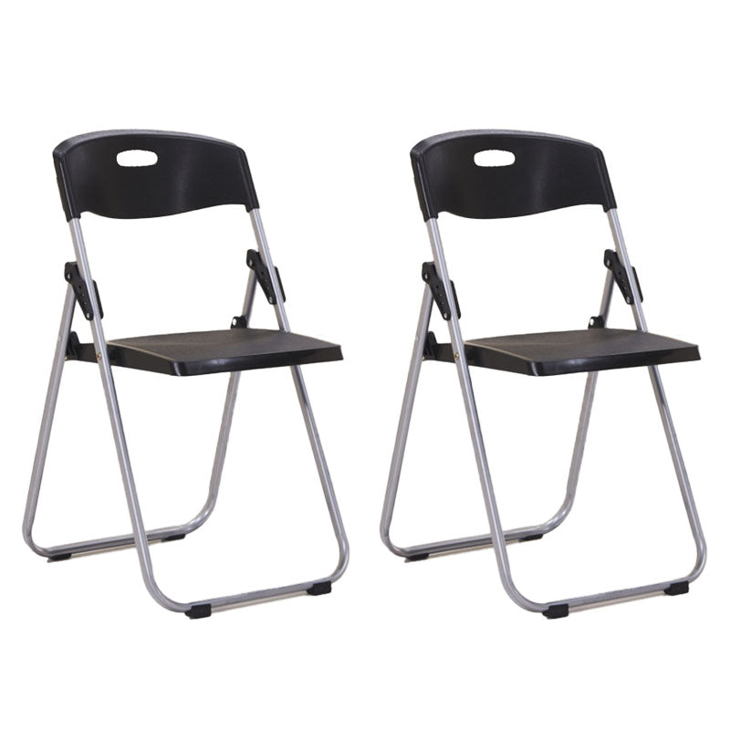 Modern Metal and Plastic Desk Chair with Low Back Home Office Chair Black 2 Piece Set Clearhalo 'furn' 'furn_office_chair' 'Furniture' 'Office Chairs' 'Office Furniture' 'office_chair' 5553103