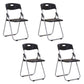 Modern Metal and Plastic Desk Chair with Low Back Home Office Chair Black 4 Piece Set Clearhalo 'furn' 'furn_office_chair' 'Furniture' 'Office Chairs' 'Office Furniture' 'office_chair' 5553106