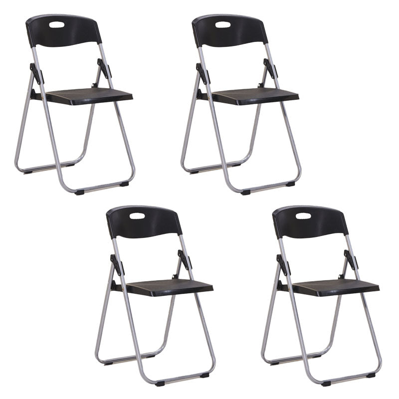 Modern Metal and Plastic Desk Chair with Low Back Home Office Chair Black 4 Piece Set Clearhalo 'furn' 'furn_office_chair' 'Furniture' 'Office Chairs' 'Office Furniture' 'office_chair' 5553106